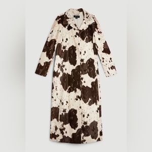 Karen Millen faux cow print coat